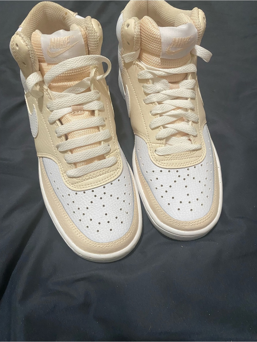 Nike Mid-Top Sneakers in Cream and White